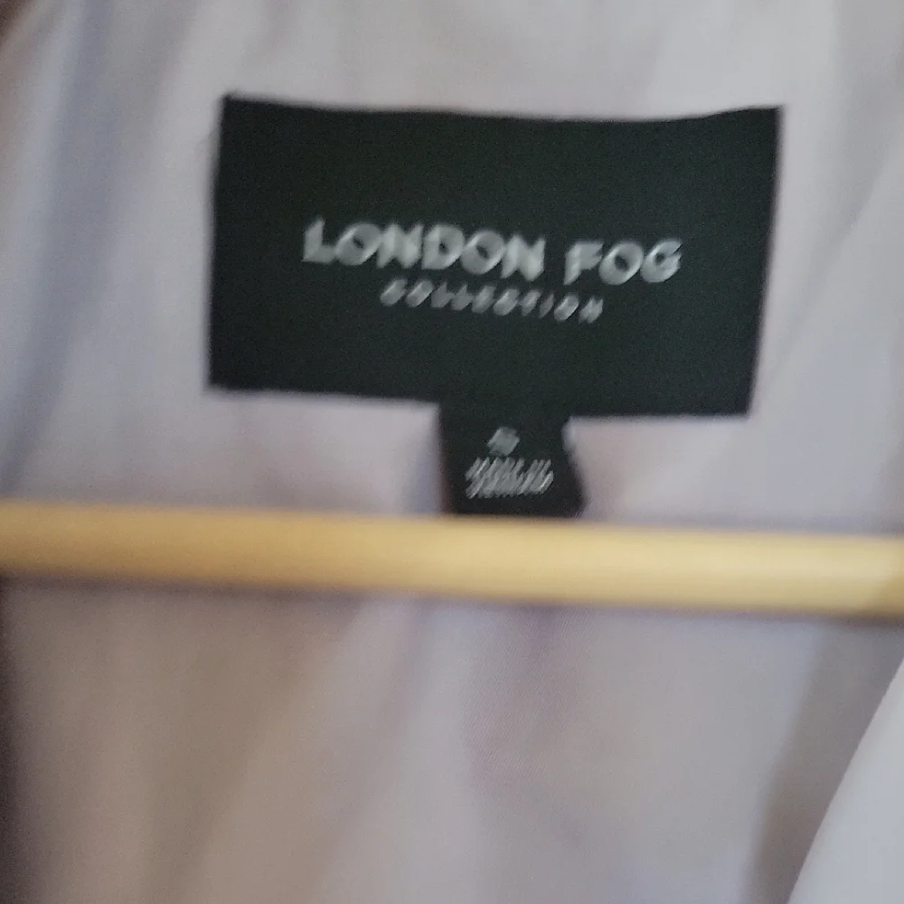 London Fog Purple Trench Coat with Belt - Picture 3 of 6